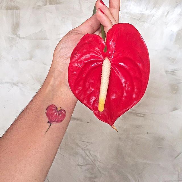Anthurium and Lemon | 19 Real-Life Tattoo Tales That Will Make You Laugh —  and Possibly Cry | POPSUGAR Beauty UK Photo 18