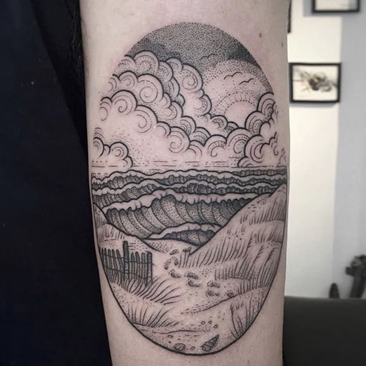 Tattoo uploaded by Ross Howerton • A lovely black and grey landscape by ...