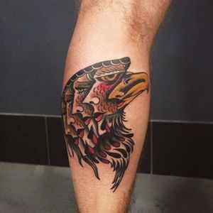 Girl faces and Eagle Tattoo by James McKenna via Instagram @J__Mckenna #JamesMcKenna #Traditional #Neotraditional #Opticalillusion #Fremantle #WesternAustralia #Girl #Faces #Eagle