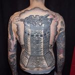 Fortress tattoo by Duncan X #DuncanX #medievalart #fortress #cannon #tower