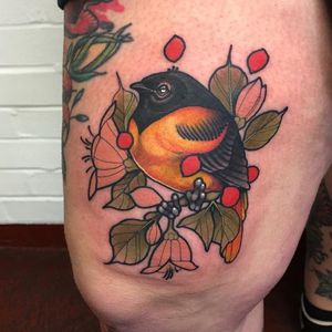 Bird tattoo by Mitchell Allenden #MitchellAllenden #Leeds #animal #neotraditional #bird