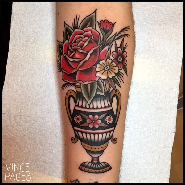 14 Decorative Flower Vase Tattoos  Tattoodo