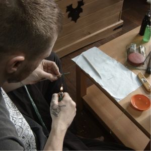 Bamboo handpoke tattooing #TarlyMarr #handpoke #bamboo #documentary