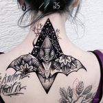 Bat tattoo by Jessica Svartvit #geometric #bat #JessicaSvartvit