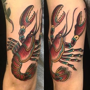 Lobster Tattoo by Alex Duquette #Lobster #crustacean #ocean #AlexDuquette