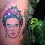 Frida Kahlo tattoo by Kat Weir. #KatWeir #neotraditional #fridakahlo