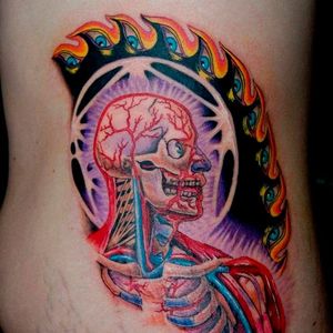Another version of the Lateralus inlay from the album cover. Tattoo by Jason Rhodes #Tool #AlexGrey #progressivemetal #albumcover #JasonRhodes