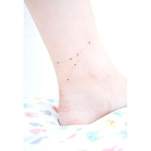Subtle constellation tattoo by Banul. #subtle #microtattoo #pastel #southkorean #feminine #girly #tiny #constellation #stars #Banul