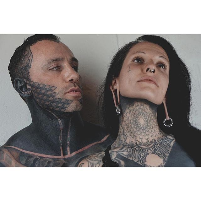 gothic blackout neck tattoo  Midjourney  OpenArt