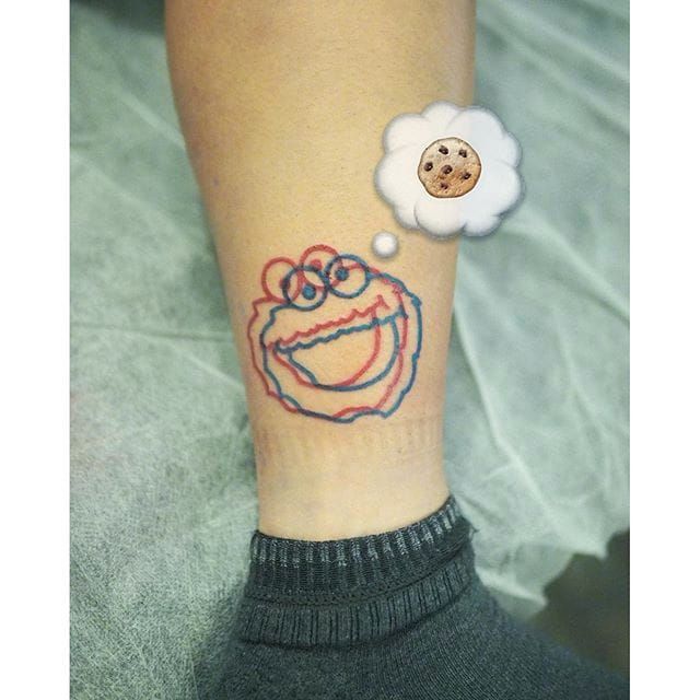 cookie monster outline