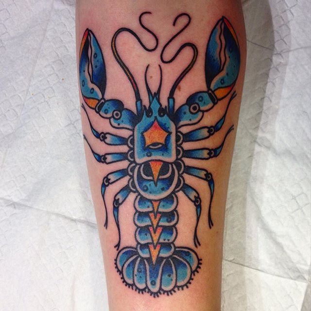 Tattoos By Ashley Evans - Fun little lobster #tattoo #lobster #tattooed  #traditional #southjersey #newjersey | Facebook