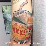 Power milk carton, by Tim Pangburn #TimPangburn #milktattoo #colourtattoo