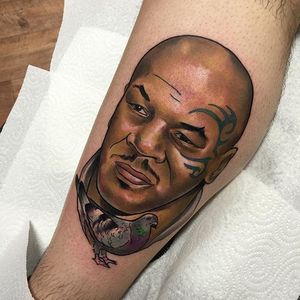 Mike Tyson Tattoo by Brenden Jones #MikeTyson #MikeTysonTattoo #BoxingTattoo #SportTattoos #Portrait #BrendenJones