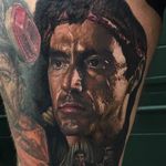 Tony Montana Tattoo by Ben Kaye #tonymontana #scarface #realism #colorrealism #portrait #BenKaye