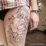 Sweet flower tattoo by Sergey Anuchin #SergeyAnuchin #linework #geometric #ornamental #mehndi #flower