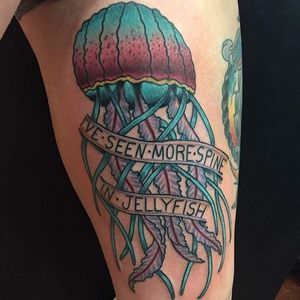 Brand New tattoo by Mike. #brandnew #band #lyrics #music #bands #jellyfish