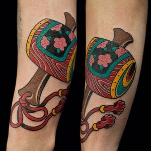 Uchide no Kozuchi Tattoo by Sergey Buslay #UchidenoKozuchi #Japanese #hammer #SergeyBuslay