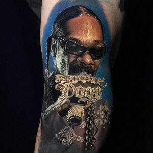 Snoop Dogg portrait by Steve Butcher #SteveButcher #color #portrait #realism #snoopdogg #tattoooftheday