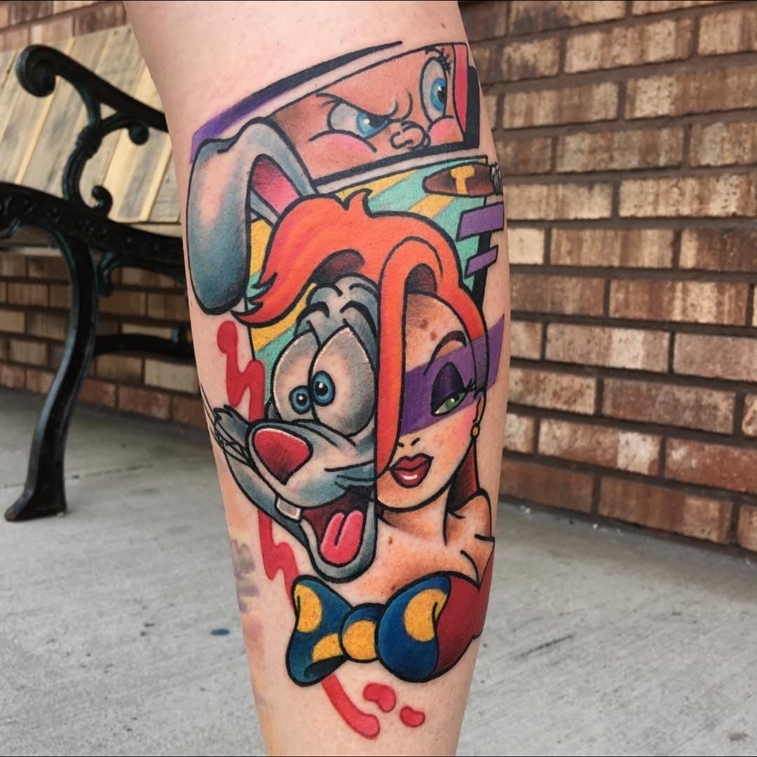 Donald and Daffy from Roger Rabbit  by Hunter at Black Sparrow Tattoo WA   rtattoos