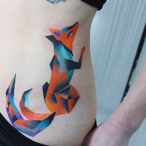 Fox tattoo by Ann Lilya #AnnLilya #colorful #fox
