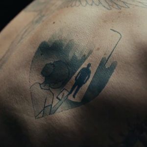 A tattoo about the dangers of social media from UNICEF's new commercial. #BlindPig #childabuse #DavidBeckham #UNICEF