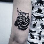 Zebra unicorn tattoo by Filipe Altino #zebra #zebraunicorn #blackwork #blackworkerssubmission #blacktattooart #blacktattooartist #unicorn #filipealtino