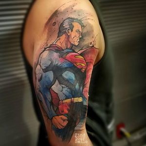 Superman #RussellVanSchaick #LigadaJustiça #JusticeLeague #movie #filme #comic #hq #cartoon #nerd #geek #dc #superman #ClarkKent #aquarela #watercolor