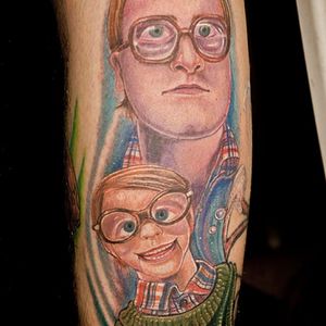 Bubbles and his creepy puppet friend Conky #trailerparkboys #bubbles #conky #TPB #swearnet #canada #nolines #portrait #colortattoo