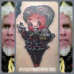 Mugatu Kewpie tattoo by Stacey Martin. #StaceyMartin #kewpie #cute #doll #baby #adorable #zoolander
