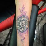 Watercolor Mandala Tattoo by Tim Mitchell #watercolor #watercolormandala #watercolortattoo #mandala #mandalatattoo #mcolormandala #TimMitchell