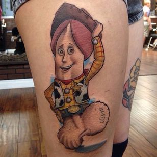 Un gran tatuaje de Woody de Schwab #Schwab #cocktober #Toystory #penis #pick #newschool