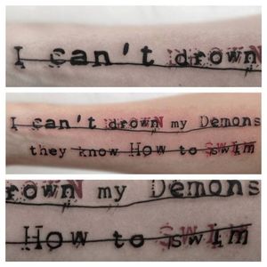 Bring Me The Horizon lyrics tattoo #bringmethehorizon #lyrics #artistunknown