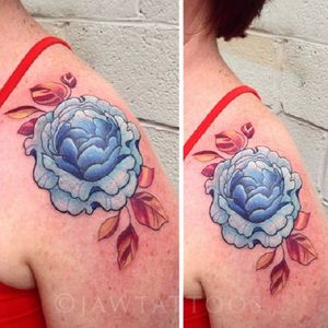 Flower tattoo by Jessica Ann White #JessicaAnnWhite #flower #neotraditional #illustrative