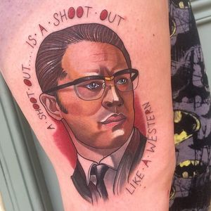 Ronnie Kray Tattoo by Lucy O'Connell #KrayTwins #RonnieKray #gangster #gangsters #portrait #LucyOConnell