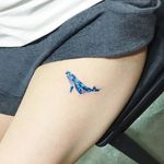 Tiny blue whale tattoo by Ida. #miniature #whale #bluewhale #tiny #Ida