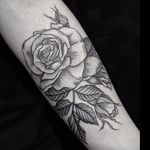 Rose tattoo by LuCi #LuCi #engraving #blackwork #monochrome #monochromatic #rose