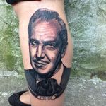 Vincent Price Tattoo by Ron Mor #VincentPrice #VincentPriceTattoos #ActorTattoos #HollywoodTattoos #ClassicActor #RonMor #actorportrait #hollywood #portrait