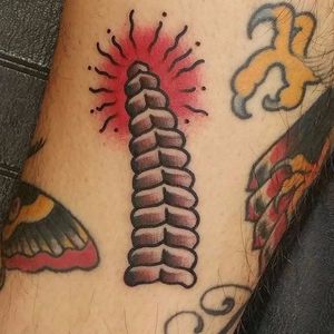 Rattlesnake Tail Tattoo by Max Lowe #rattlesnake #snake #traditional #MaxLowe