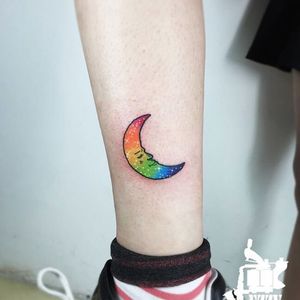 Rainbow tattoo by Jaezzy. #crescent #moon #crescentmoon #rainbow