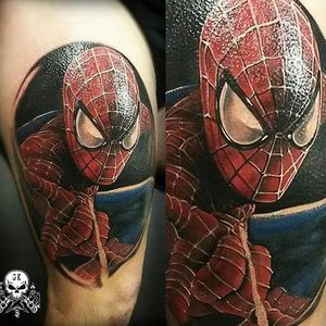Spider-Man Tattoo by Kostas Katsiavos #SpiderMan #Marvel #Superhero #Comic #KostasKatsiavos