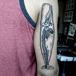 Tatuaje de ballena por Nick Whybrow