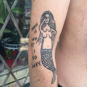 Mermaid tattoo by Francisca Silva #ignorantart #ignorantblackwork #ignorantstyle #ignorant #mermaid #contemporary #minimalart #minimalism #blackwork #blckwrk #FranciscaSilva