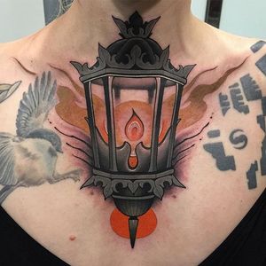 Neo Traditional Lantern Tattoo by Christian dr #lantern #neotraditional #neotraditionallantern #light #Christiandr