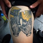 Wu Tang Clan and Brooklyn Bridge tattoo by David Simpson. #traditional #wutangclan #bridge #brooklyn #brooklynbridge #DavidSimpson
