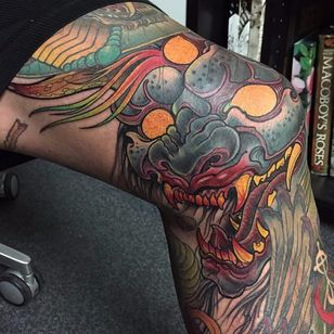 Tatuaje de demonio por Pommie Paul