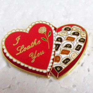 I Loathe You by Creepy Gals (via IG-girlpingang) #heart #valentine #chocolate #pins #smallbusiness #girlpingang #CreepyGals #girlboss