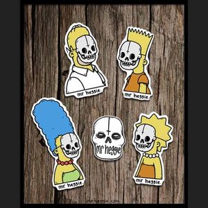 The Simpsons stickers by Mr Heggie. #mrheggie #art #thesimpsons