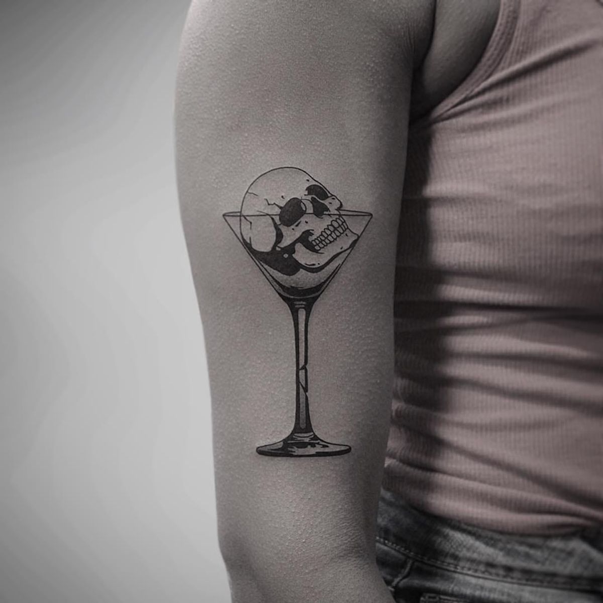 Tattoo uploaded by Tattoodo • Martini of death tattoo by Welfaredentist ...