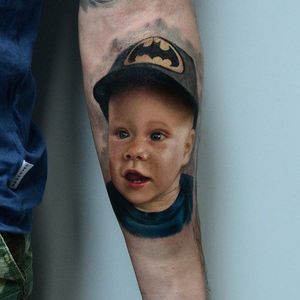 Cute Realistic Portrait Tattoo of a baby boy via @Karolrybakowski #PolandRybnik #InkognitoTattoo #Realistic #Painter #Style #Child #Children #portrait #baby #boy