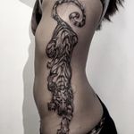 Tiger tattoo by BK Tattooer #BKTattooer #contemporary #blackwork #graphic #tiger